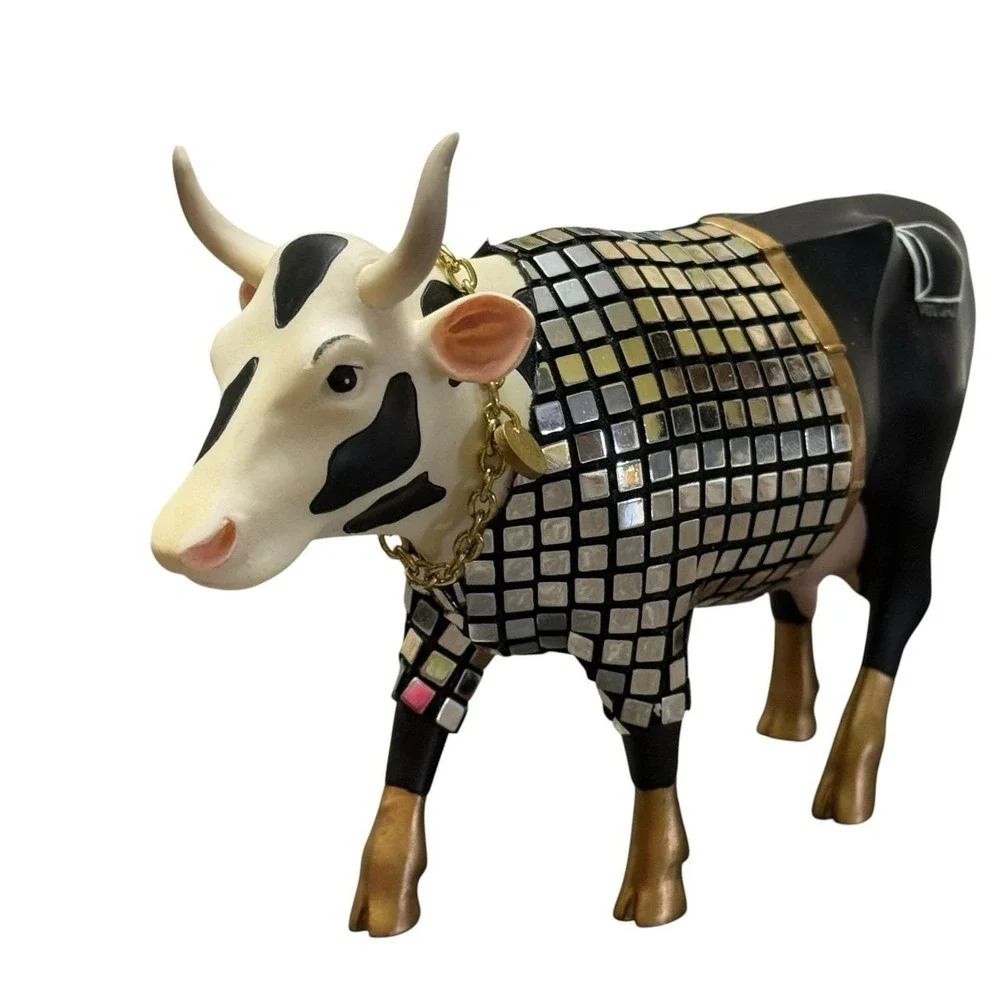 Westland Cow Parade Disco Cow 2001 Decorative figure #9134 w/Box & Tag